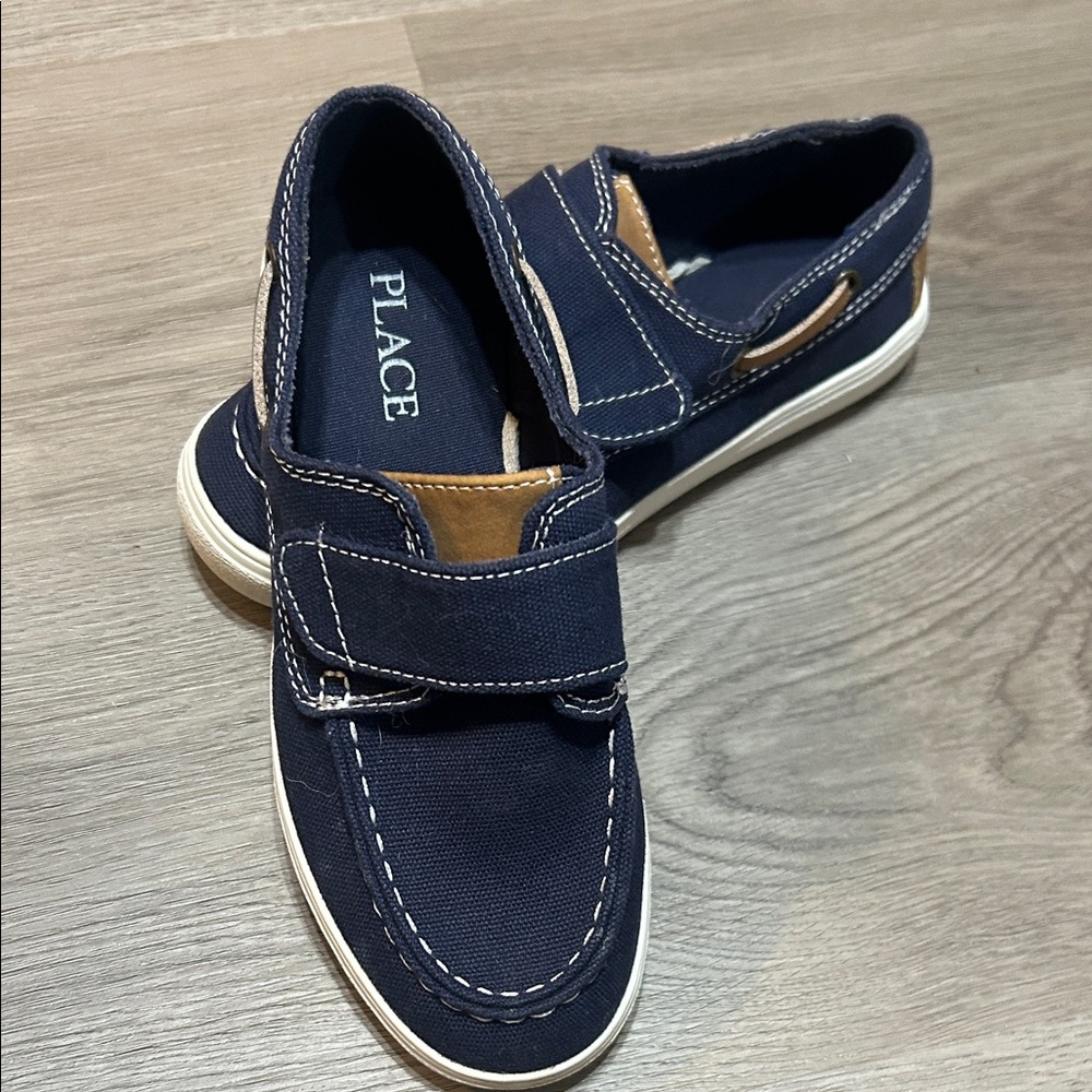 The Children's Place Navy and Tan Kids Dress Shoes